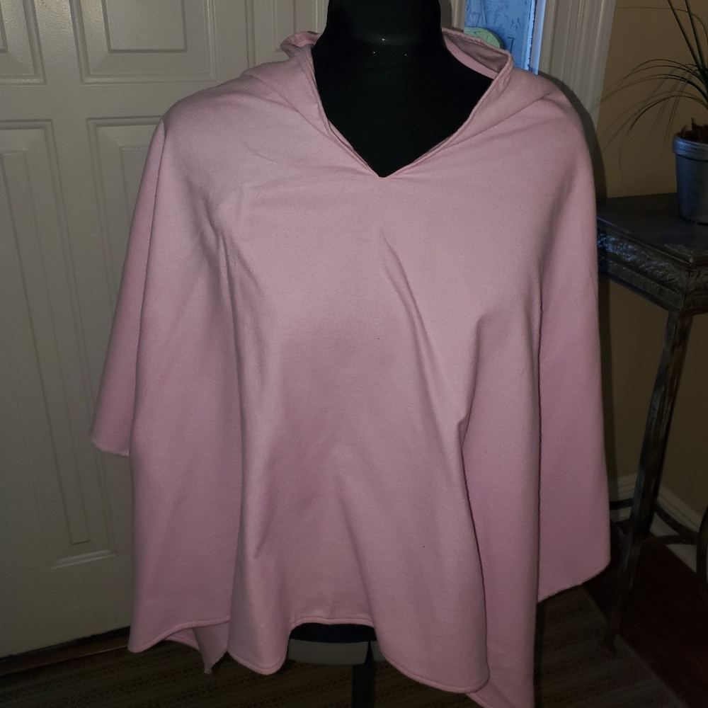 Soft flannel fleece poncho